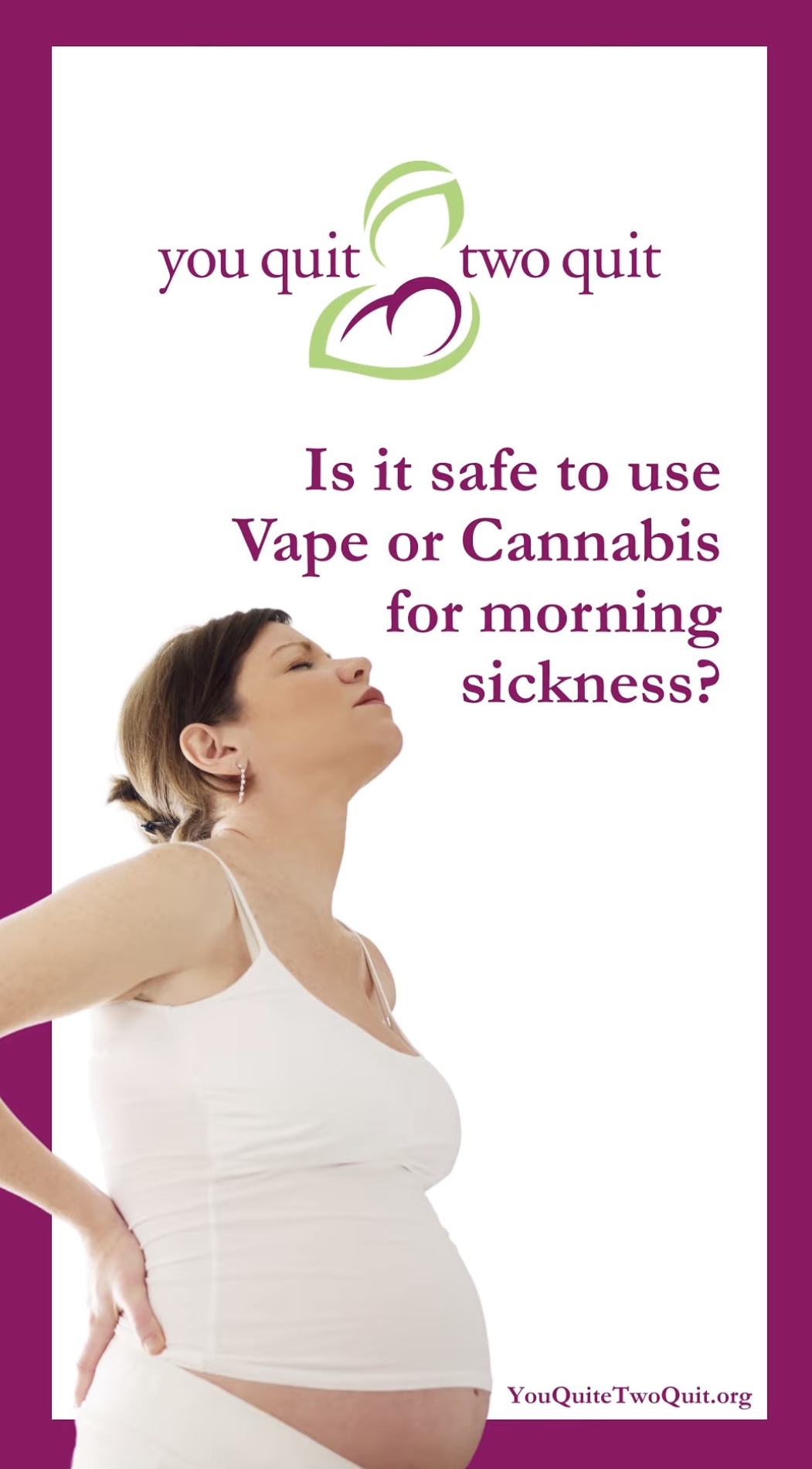 Is it safe to use vape or cannabis for morning sickness?