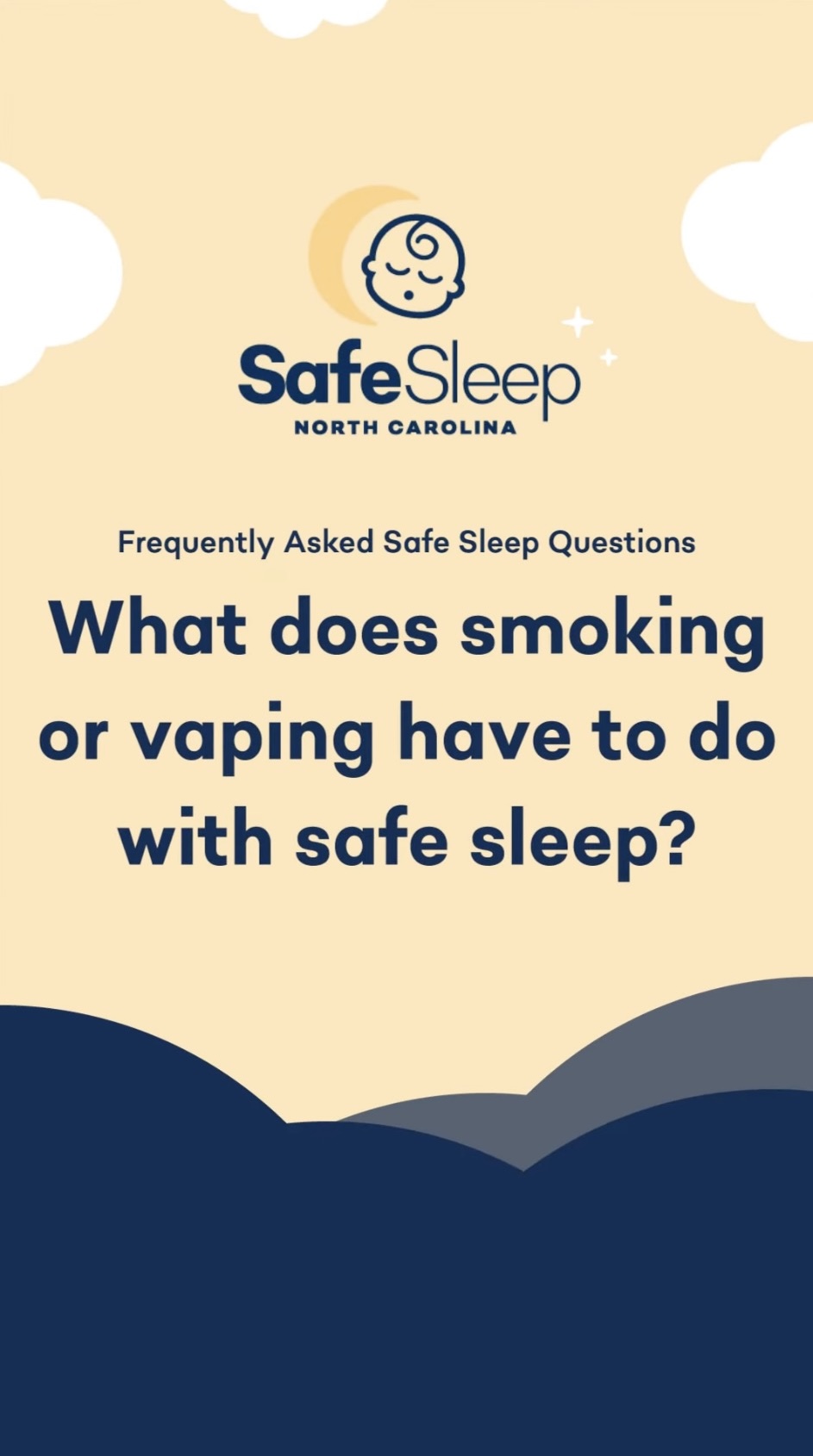What does smoking or vaping have to do with safe sleep?